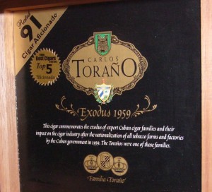 Carlos Torano Exodus 1959 Gold Label Box in the Humidor