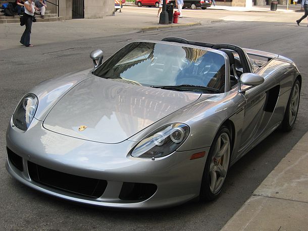Porsche Carrera GT in Chicago in Front of Gold Coast Motors Porsche Carrera GT in Chicago in Front of Gold Coast Motors