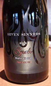 Seven Sinners Ransom Syrah