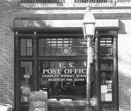 boston-first-post-office Boston Beacon Hill Post Office - America's First